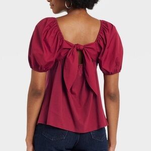 Dark Red Tie Top M